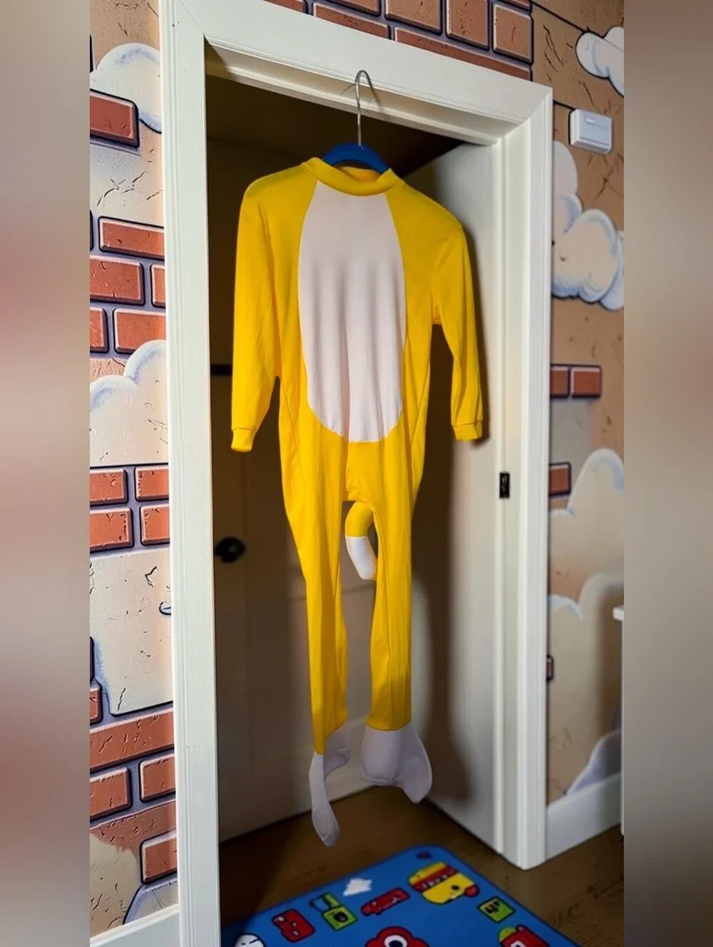 Kid's Yellow Cat Costume Inspired By Mario Bros Cat Mario, S